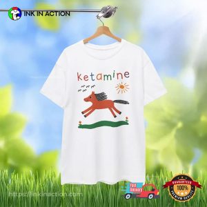 Ketamine Horse Graphic Cute Meme T-shirt