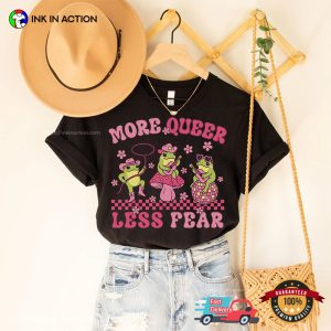 LGBTQ More Queer Less Fear Funny Queer Frogs T-shirt