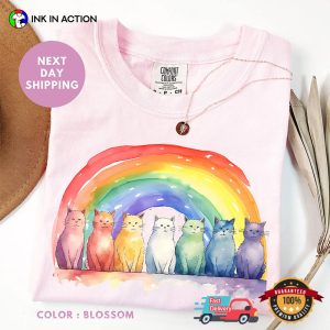 LGBTQ Pride Rainbow Cats Comfort Colors Tee