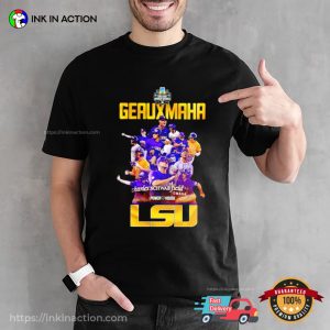LSU Baseball Geauxmaha are 2025 Super Regional Champions T shirt 3