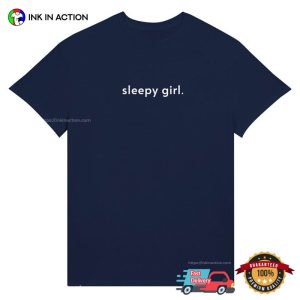 Lazy Girl Sleepy Girl Basic T shirt 2