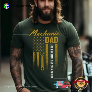Like A Normal Dad Only Cooler American Mechanic T shirt 2