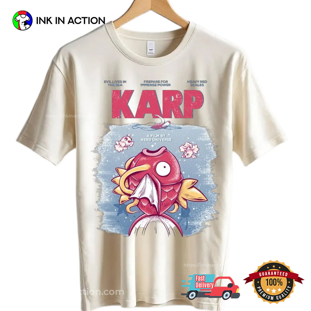 Magikarp x Jaws Anime Jaws T-shirt Magikarp x Jaws Anime Jaws T-shirt