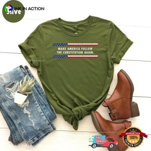 Make America Follow the Constitution Again american patriot Comfort Colors T shirt 3