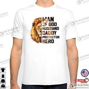Man Of God The Father Coolest Lion Face T-shirt
