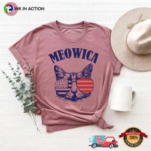 Meowica 4th of July Cat Patriotic Comfort Colors T shirt 4