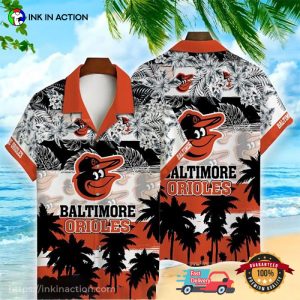 Palm Tree Pattern Orioles MLB Hawaiian Shirt