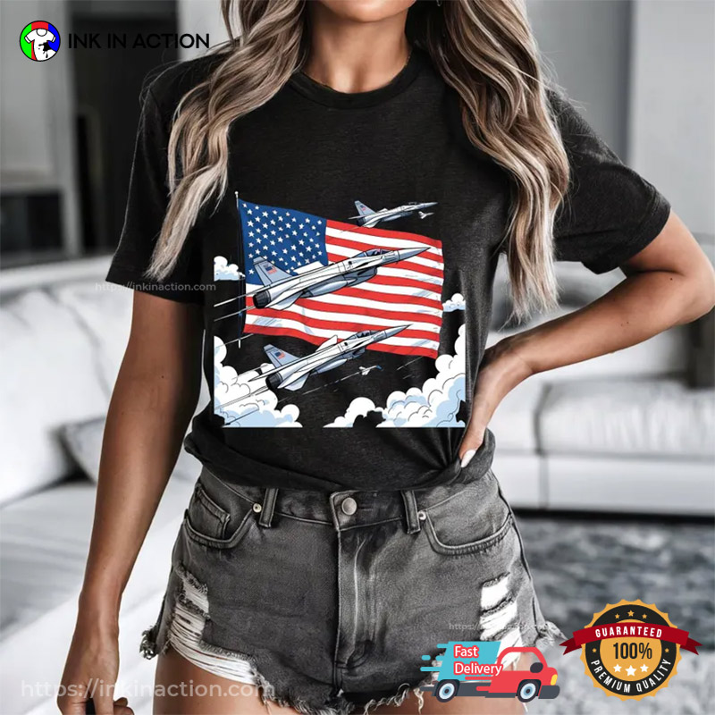 Patriotic Jet Fighter 4th Of July USA T-shirt Patriotic Jet Fighter 4th Of July USA T-shirt