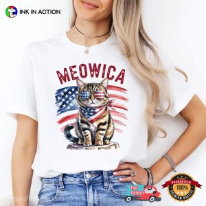 Patriotic Meowica American Cat T-shirt