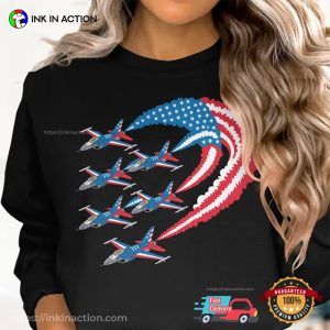 Patriotic USA Jets Formation T shirt 2