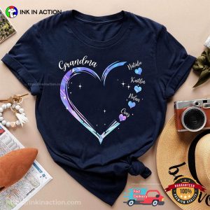 Personalized Grandma with Grandkids, grandparent gifts diy T shirt 2
