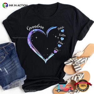 Personalized Grandma with Grandkids, grandparent gifts diy T shirt 3
