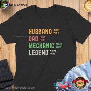 Personalized Husband Dad Mechanic Legend T shirt 1