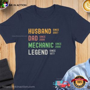 Personalized Husband Dad Mechanic Legend T shirt 2