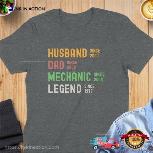 Personalized Husband Dad Mechanic Legend T shirt 3
