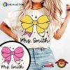 Personalized Teacher Pencil Bow Back To School T-shirt