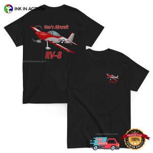 Personalized Van's Aircraft RV 8 aviation t shirt 2