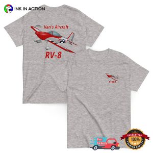 Personalized Van's Aircraft RV 8 aviation t shirt 3