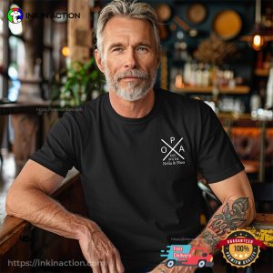 Personalized grandparents Proud T shirt 2