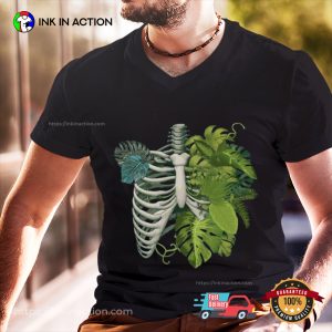 Plant Lovers Skeleton Plant Body Monstera T Shirt 2
