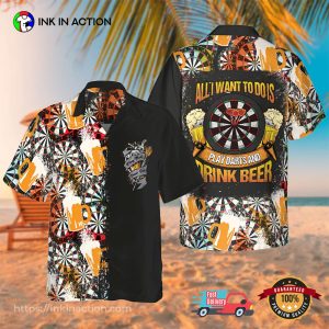 Play Dart and Drink Beer Hawaii Shirt