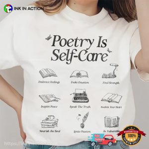 Poetry Is Self Care Mental Health Poetry Lover Tee 3
