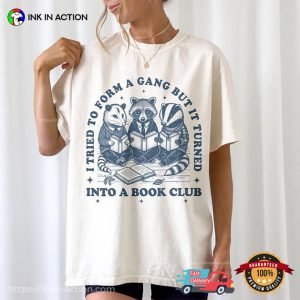 Raccoon Book Club Happy read a book day Comfort Colors Tee 3