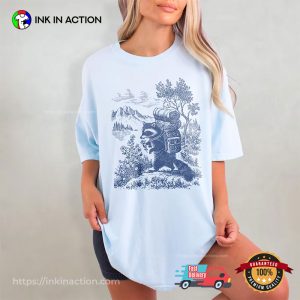 Raccoon Hiking Cute Funny Nature Comfort Colors T-shirt Raccoon Hiking Cute Funny Nature Comfort Colors T-shirt