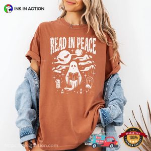 Read In Peace Halloween Ghost Read A Book Comfort Colors Tee Read In Peace Halloween Ghost Read A Book Comfort Colors Tee