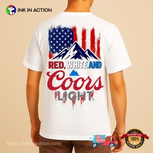 Red White And Coors Light July 4th Shirt 3