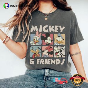 Retro Mickey Minnie Disney Family Comfort Colors Shirt 4