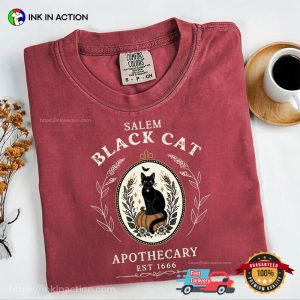 Salem Black Cat Apothecary Spooky Comfort Colors T-shirt