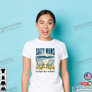 Salty Moms Beach Club Summer Vibes Shirt