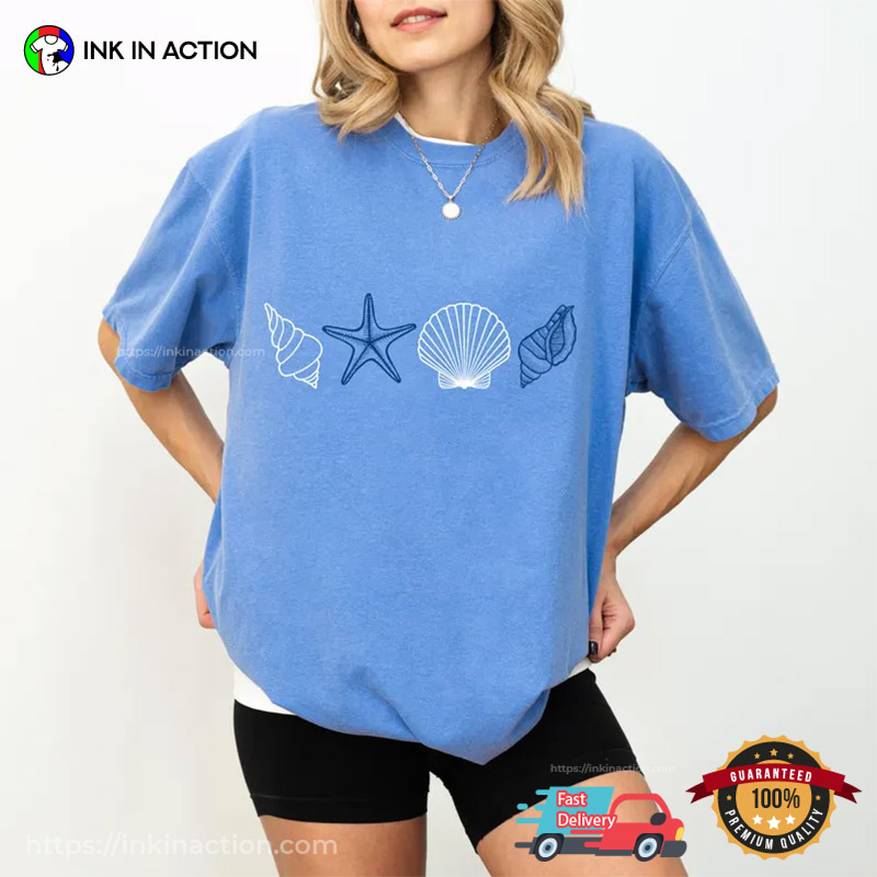 SeaShell Summer Ocean Vibes Comfort Colors Tee SeaShell Summer Ocean Vibes Comfort Colors Tee