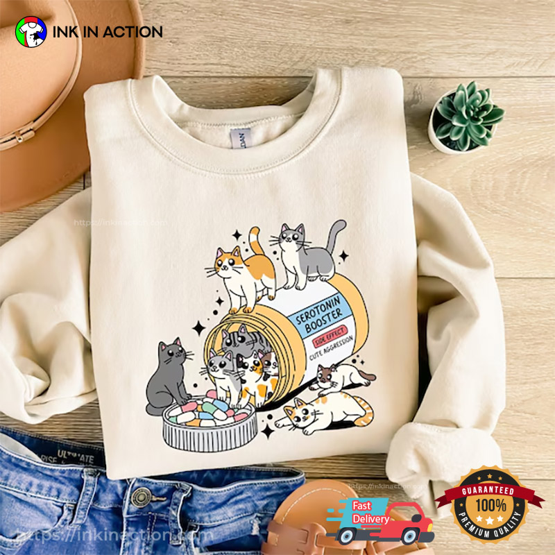 Serotonin Booster Cat Cute Aggression T-shirt Serotonin Booster Cat Cute Aggression T-shirt