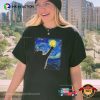 Starry Night Cat Playing Moon Funny T-shirt