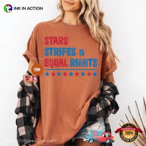 Stars Stripes and Equal Rights Feminism Comfort Colors Tee 3
