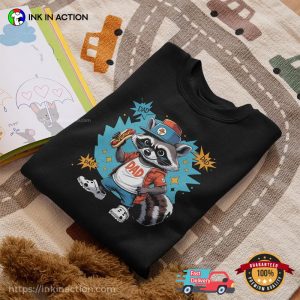 Street Dad Funny Raccoon Dad Meme T-shirt