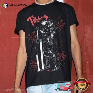 Swordsman Guts Japanese Manga Retro T-shirt