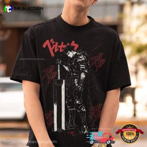 Swordsman Guts Japanese Manga Retro T-shirt