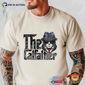 The Catfather Funny Gangster Cat Comfort Colors T-shirt