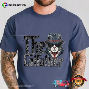 The Catfather Funny Gangster Cat Comfort Colors T-shirt