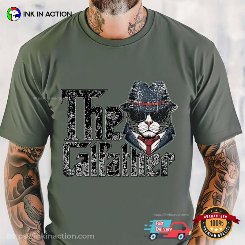 The Catfather Funny Gangster Cat Comfort Colors T-shirt The Catfather Funny Gangster Cat Comfort Colors T-shirt