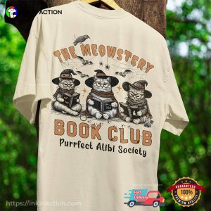 The Meowstery Book Club Happy Read A book Day Shirt 2