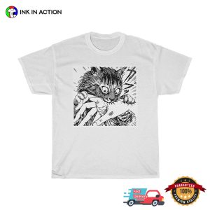 Tomie Cat Bites Creepy Horror Manga T shirt 2