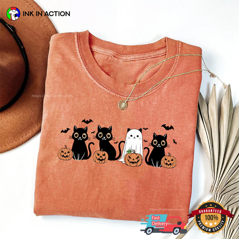 Trick Or Treat Ghost Cat Halloween Comfort Colors T-shirt Trick Or Treat Ghost Cat Halloween Comfort Colors T-shirt