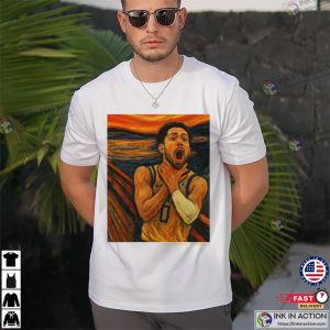 Tyrese Haliburton Reggie Miller Tribute The Scream Art T-Shirt