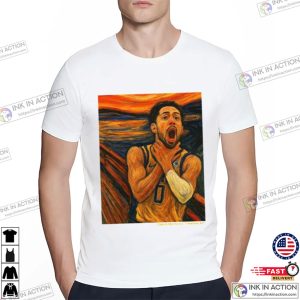 Tyrese Haliburton Reggie Miller Tribute The Scream Art T-Shirt
