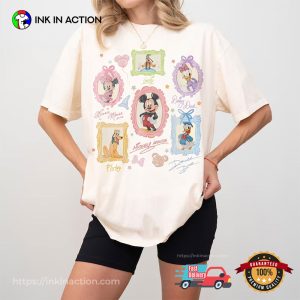 Vintage Disney Friends Minnie Donald Goofy Pluto Comfort Colors Tee