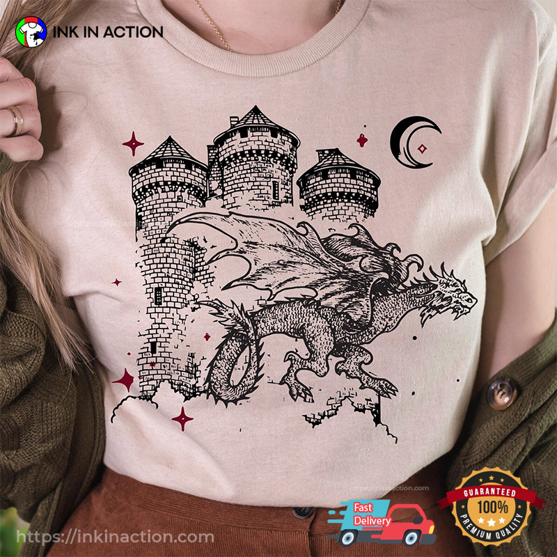 Vintage Medieval Dragon Castlecore Norse Pagan Comfort Colors Tee